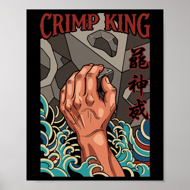 Affiche Aventure de bloc d'escalade de roche Crimp King  (Devant)