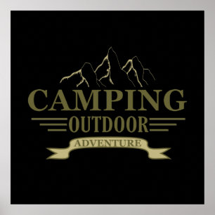 Affiche aventure de camping