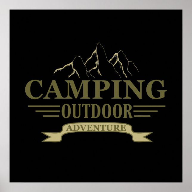 Affiche aventure de camping (Devant)