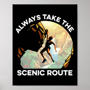 Affiche Aventure de camping escalade nature campeur randon