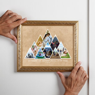 Affiche Aventure de collage de photos 25e anniversaire cou