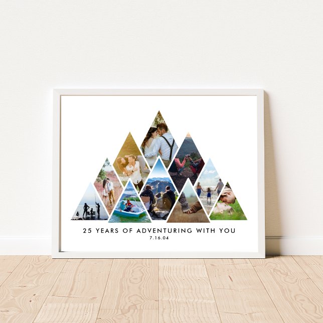 Affiche Aventure de collage de photos 25e anniversaire pou (Créateur téléchargé)