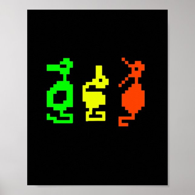 Affiche Aventure de jeu vidéo rétro 8 bits Dragon  (Devant)