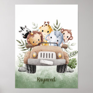 Affiche Aventure de l'équipe Safari Personnalisable