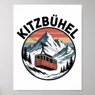 Affiche Aventure de ski d'hiver à Kitzbühel, Évasion alpin