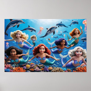 Affiche Aventure en haute mer - Le conte des sirènes sous-