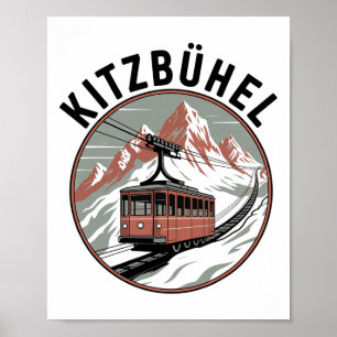 Affiche Aventure hivernale de ski d'évasion alpine de Kitz