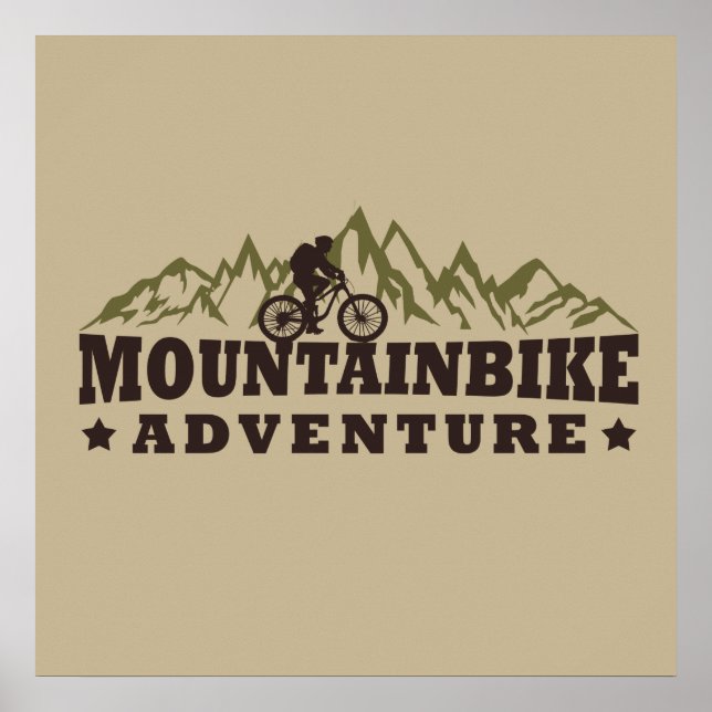 Affiche aventure hors route en VTT (Devant)