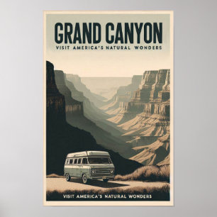 Affiche Aventure Retro Grand Canyon