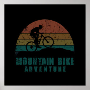Affiche Aventure VTT Vintage - Cyclisme sur Montagne