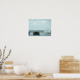 Affiche Aventures en voilier sous le ciel bleu Photographi
