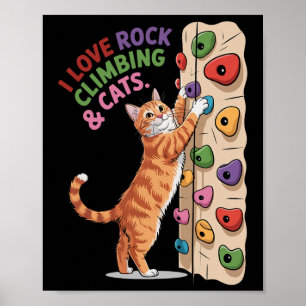 Affiche Aventurier Intérieur Amateur de Chat et d'Escalade