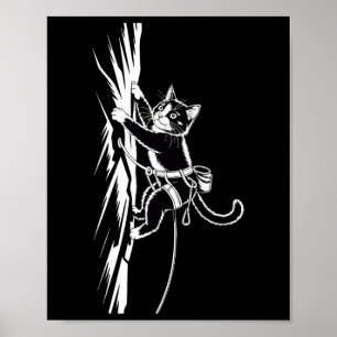 Affiche Aventurier Intérieur Amateur de Chat Grimpeur de R