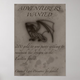 Affiche Aventuriers recherchés