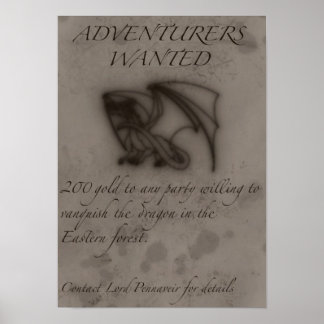 Affiche Aventuriers recherchés