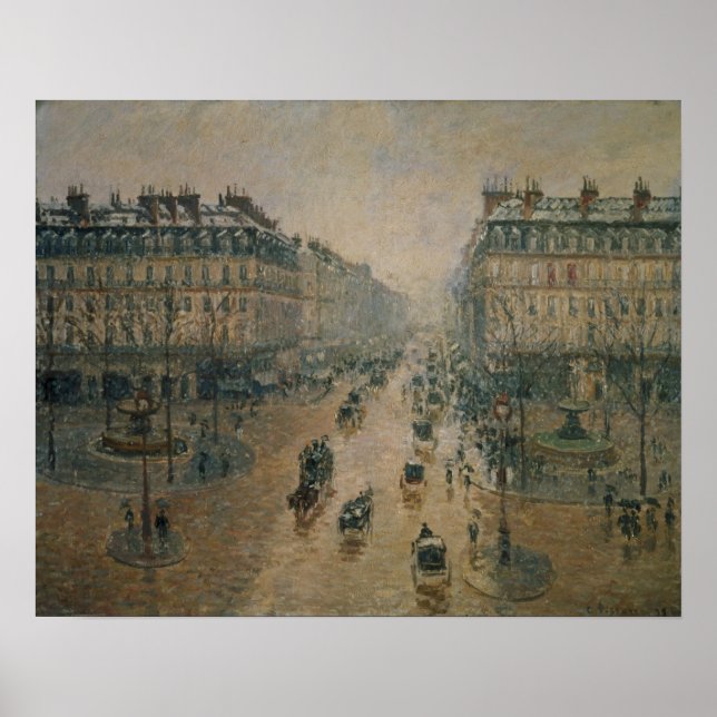 Affiche Avenue de L'Opéra, Paris, 1898 (Devant)