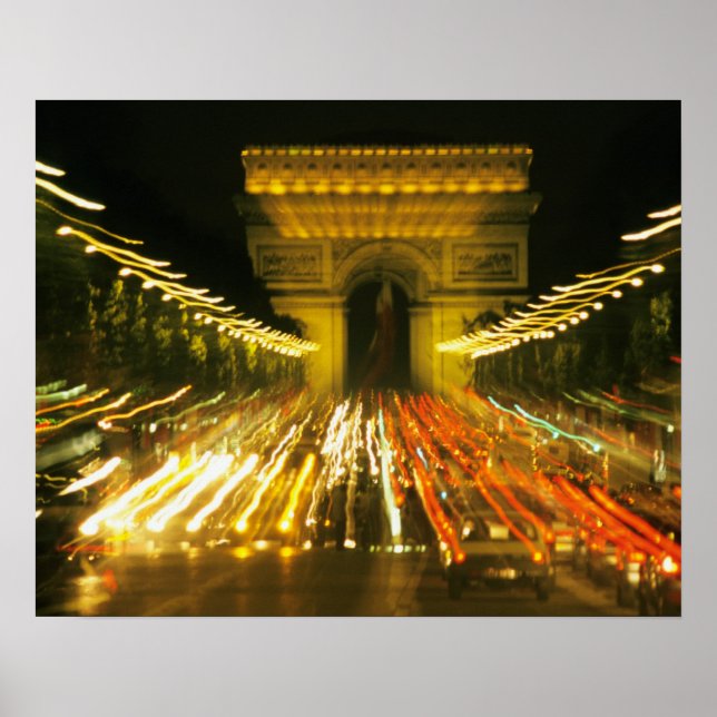 Affiche Avenue des Champs-Elysees, Arc de Triomphe, (Devant)