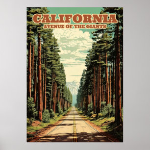 Affiche Avenue des Giants California V01