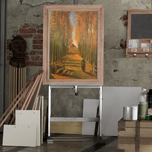 Affiche Avenue des peupliers à l'automne par Vincent van G (Créateur téléchargé)