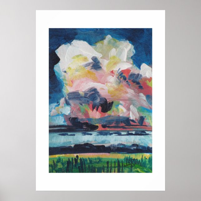Affiche Averses Rapides 2 Peinture / Artiste Larry Lerew (Devant)