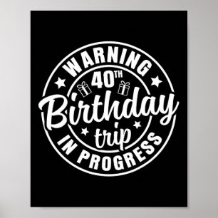 Affiche Avertissement 40e anniversaire Voyage en cours Drô