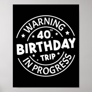 Affiche Avertissement 40e anniversaire Voyage en cours Drô