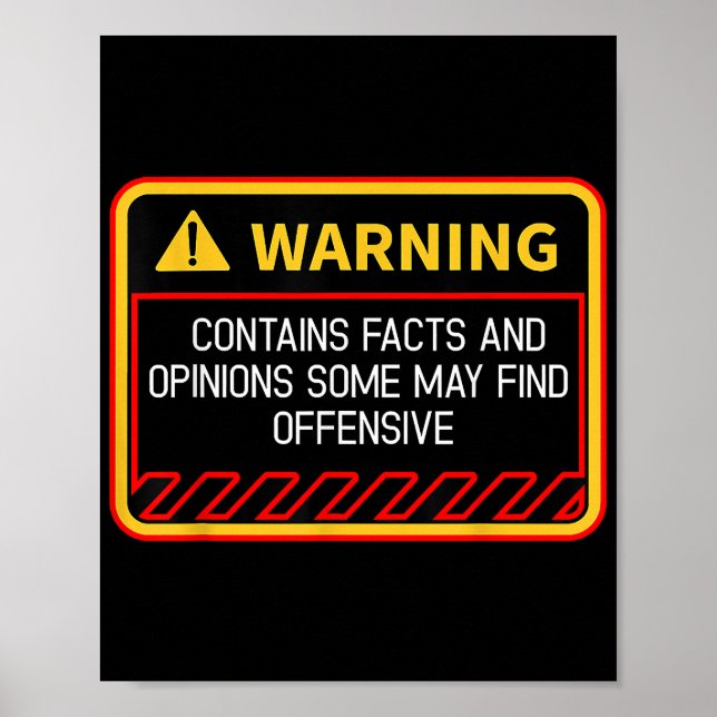 Affiche Avertissement Contient Des Faits Peuvent Trouver U (Devant)