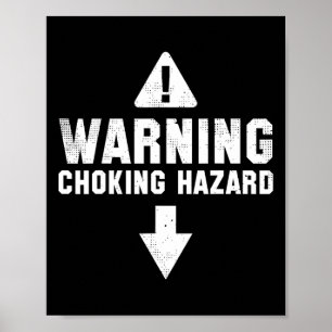 Affiche Avertissement Costume de risque de choc drôle Faci