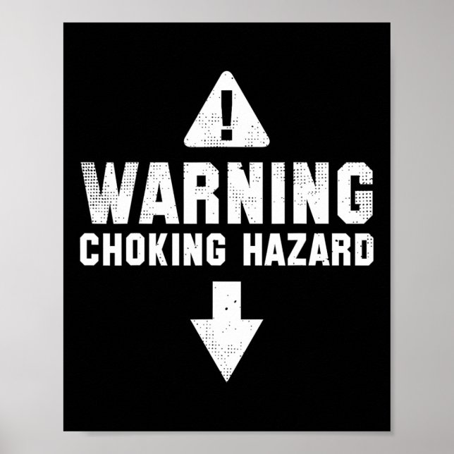 Affiche Avertissement Costume de risque de choc drôle Faci (Devant)