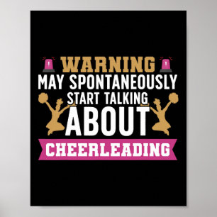 Affiche Avertissement de Cheer Cheerleading Peut Commencer