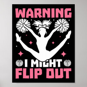 Affiche Avertissement drôle que je vais craquer Cheerleadi
