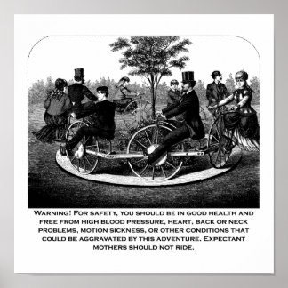 Affiche Avertissement du Dessous de verre à rouleaux
