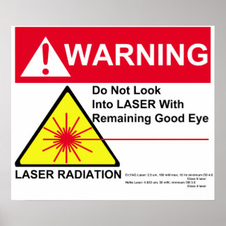 Affiche Avertissement LASER