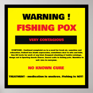 Affiche Avertissement - Maladie de la pêche