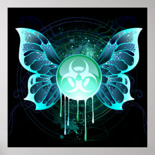 Affiche Avertissement sur le danger biodangereux du papill