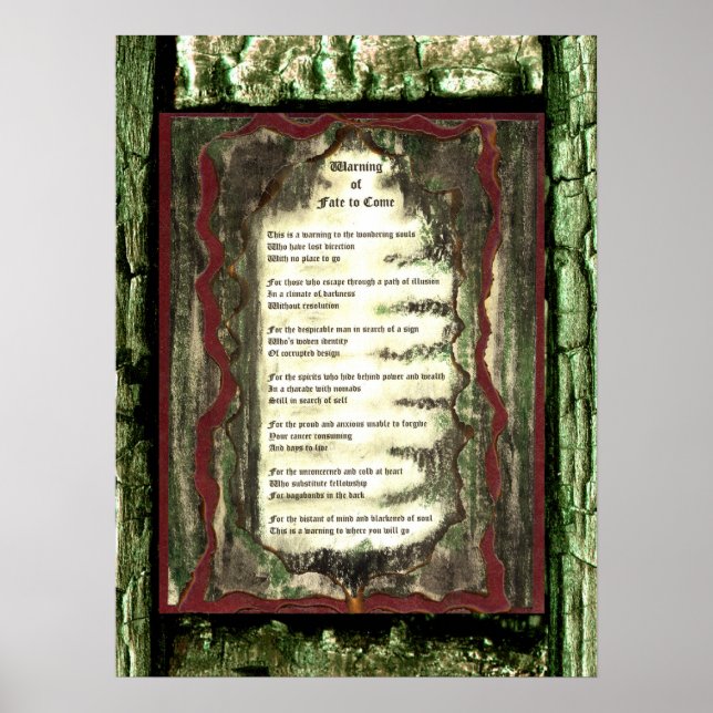 Affiche Avertissement sur le destin à venir (Devant)