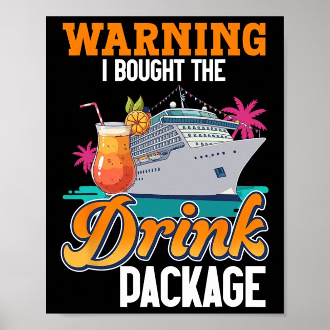 Affiche Avertissement sur le forfait de boissons pour les  (Devant)