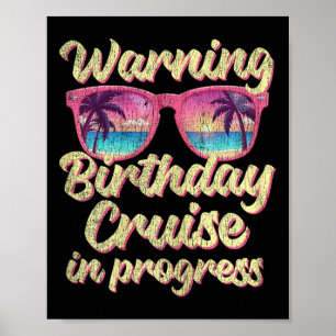 Affiche Avertissement Voyage Anniversaire En Cours Drôle A