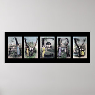 Affiche AVERY Alphabet Lettre Nom Art