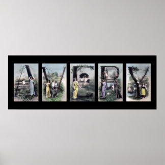 Affiche AVERY Alphabet Lettre Nom Art