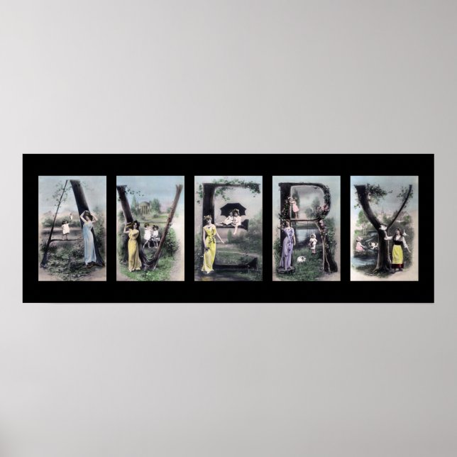 Affiche AVERY Alphabet Lettre Nom Art (Devant)