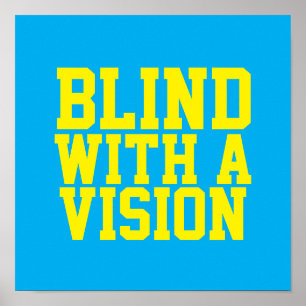 Affiche Aveugle avec une vision bleue