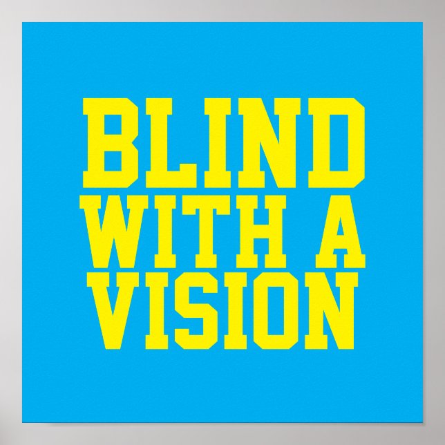 Affiche Aveugle avec une vision bleue (Devant)
