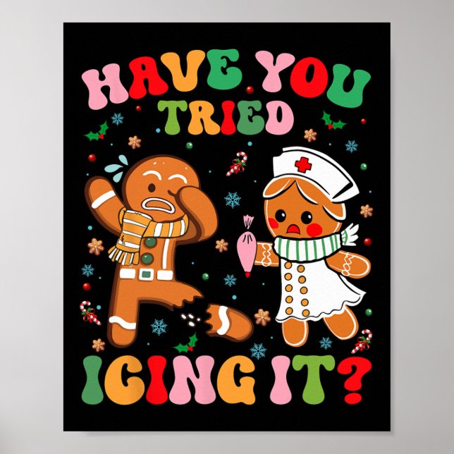 Affiche Avez-Vous Essayé De Faire Du Glace Pour Noël Ginge (Devant)