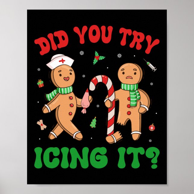 Affiche Avez-Vous Essayé De Le Faire Grignoter Rétro Noël  (Devant)