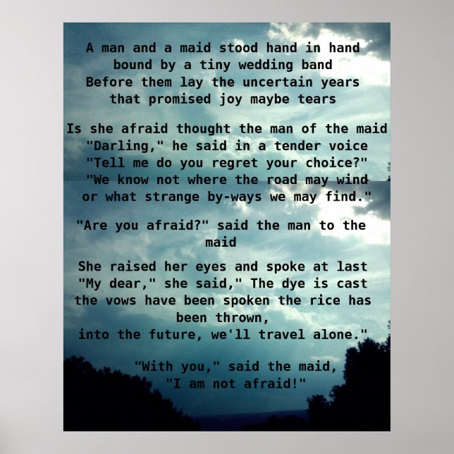 Affiche AVEZ-VOUS PEUR D'AVOIR DIT L'HOMME AU POème MAID (Devant)