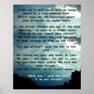 Affiche AVEZ-VOUS PEUR D'AVOIR DIT L'HOMME AU POème MAID