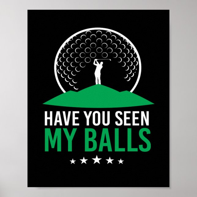 Affiche Avez-Vous Vu Mes Boules Golf Ball Clubs Golfers (Devant)