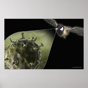 Affiche Avian flu coming out of bird