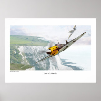 Affiche Aviation Artポスター"Messerschmitt Bf 109"